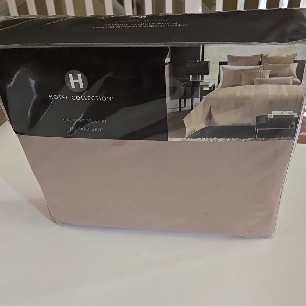 Discontinued Hard TO FIND Hotel Collection Beige Bed Skirt